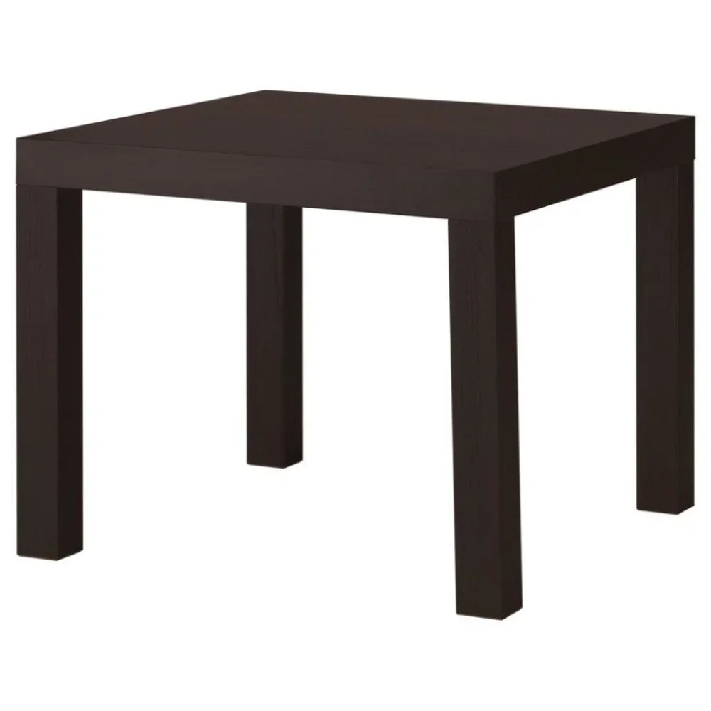 IKEA Side table, black-brown, 21 5/8x21 5/8 